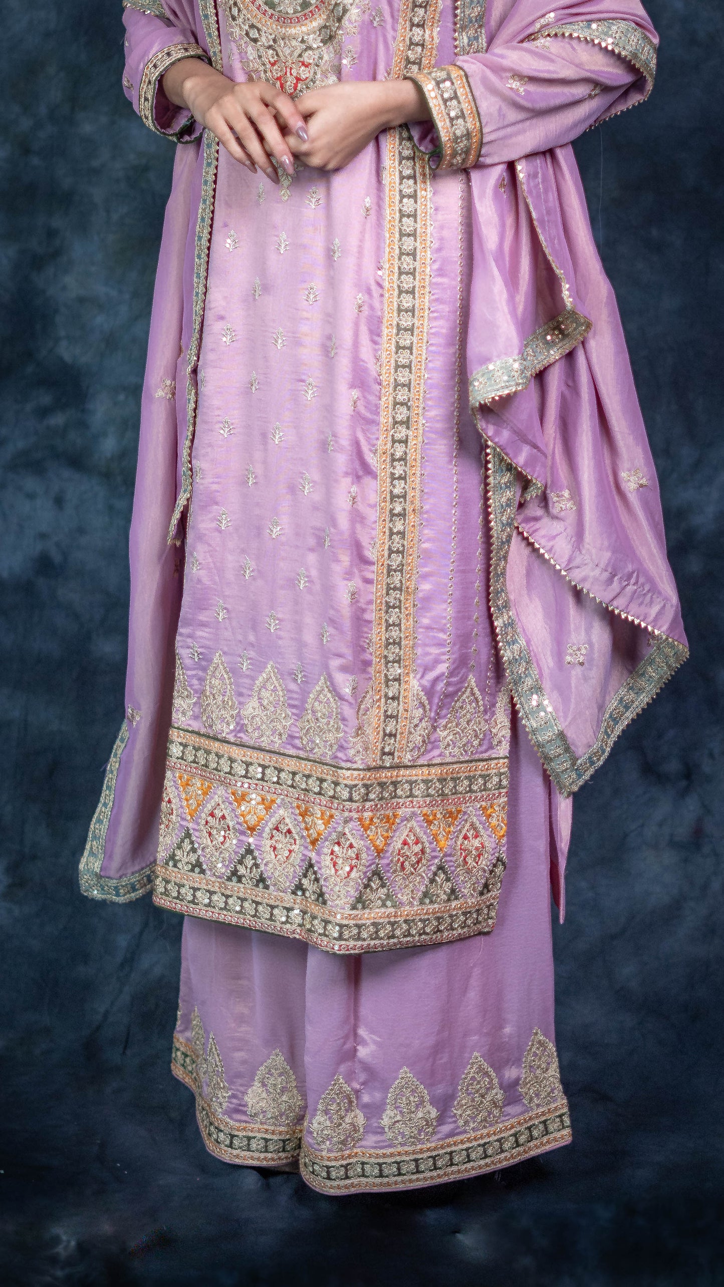 Lavender Silk Suit Set