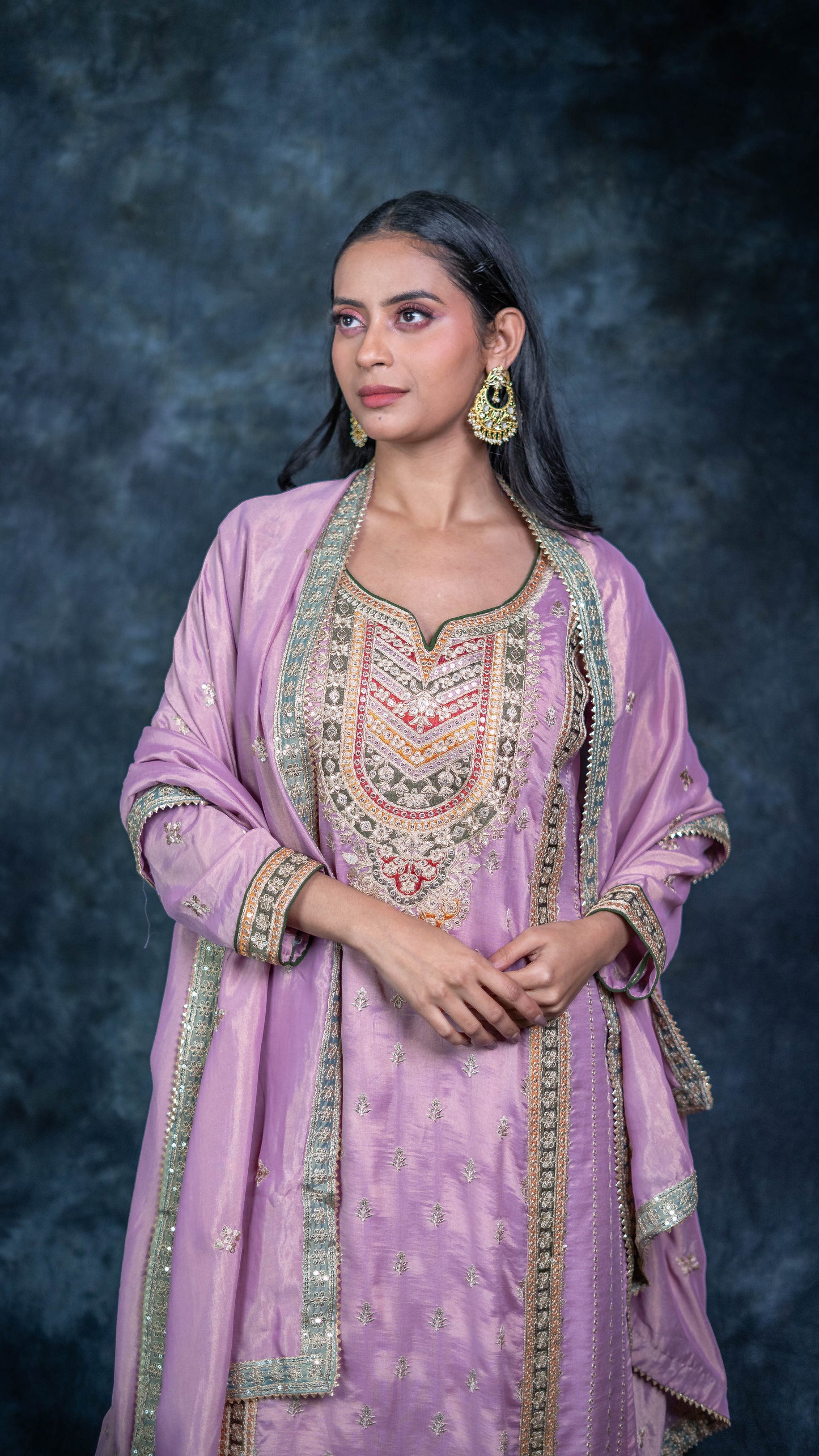 Lavender Silk Suit Set