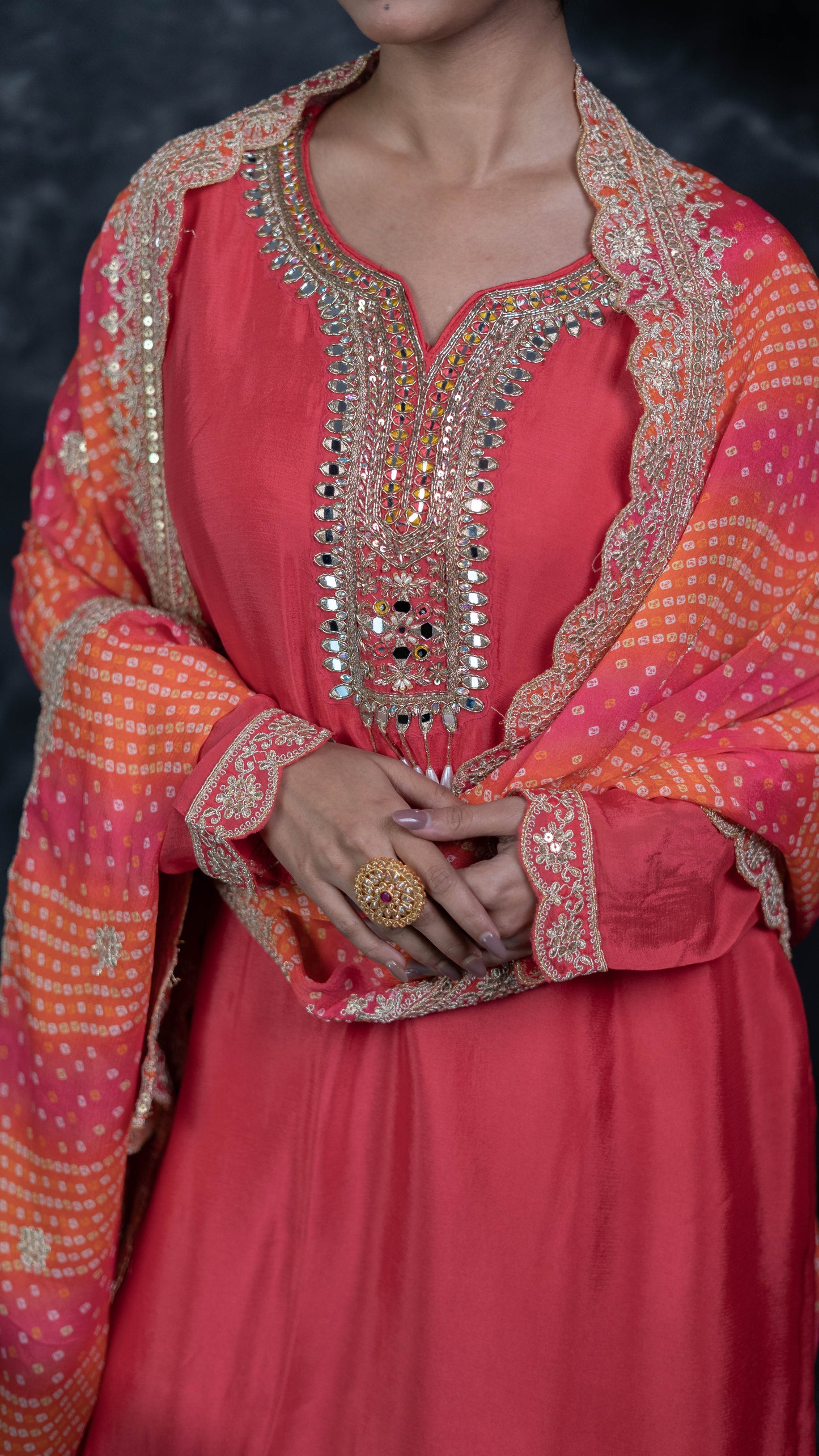 Bandhani Print Suit Set