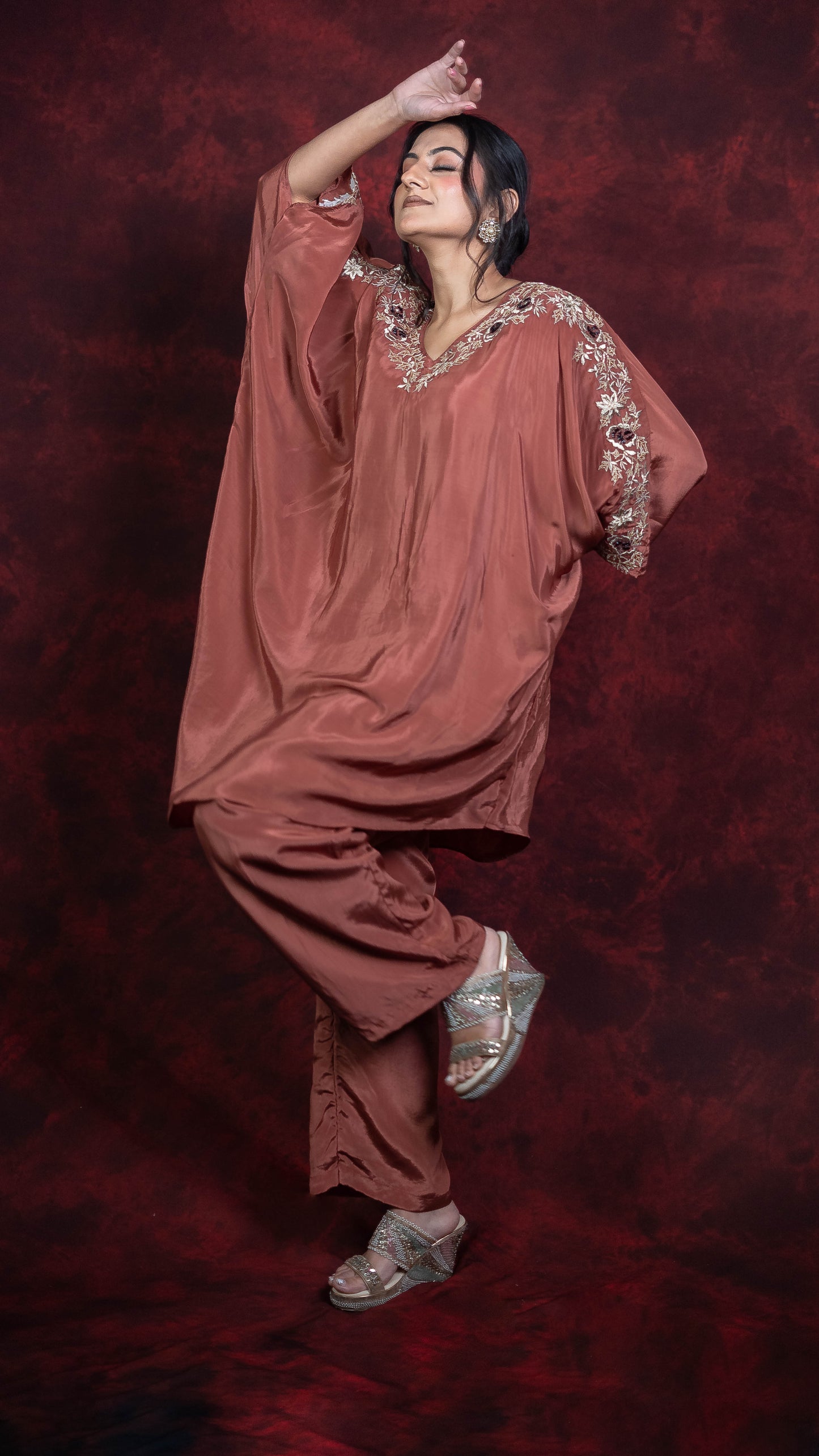 Salmon Kaftan Set