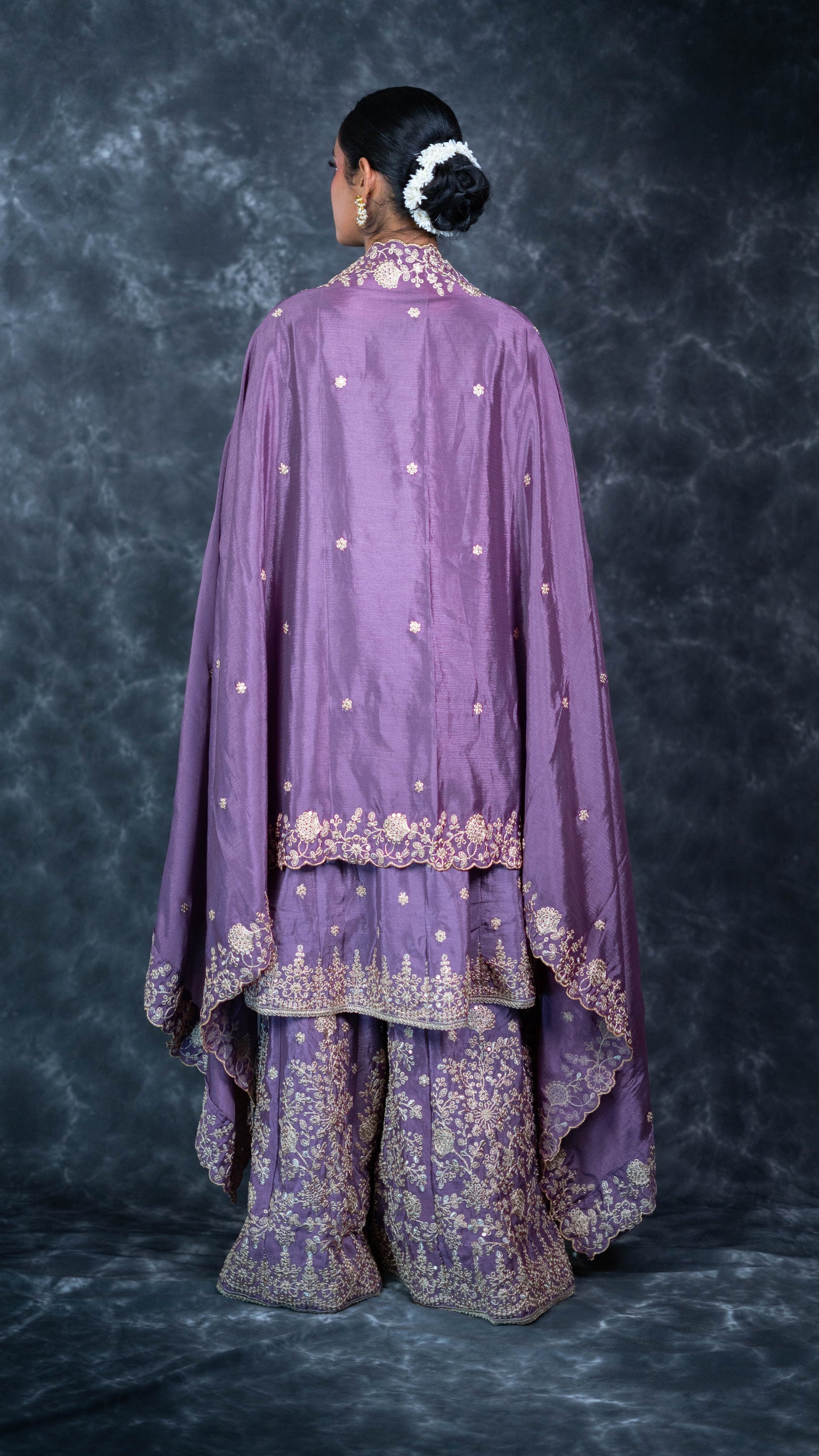 Purple Chinon Suit