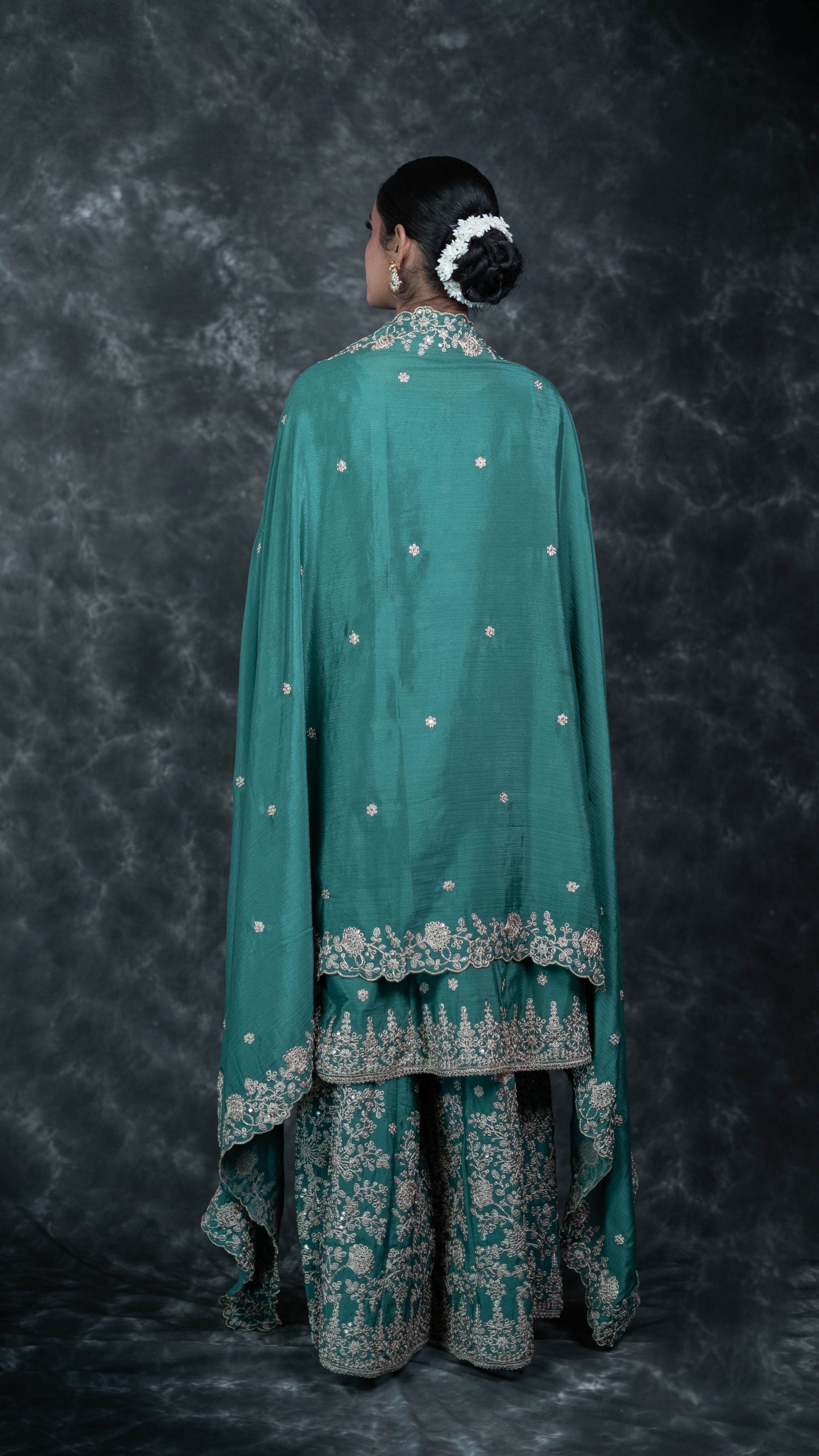 Sea Green Chinon Suit