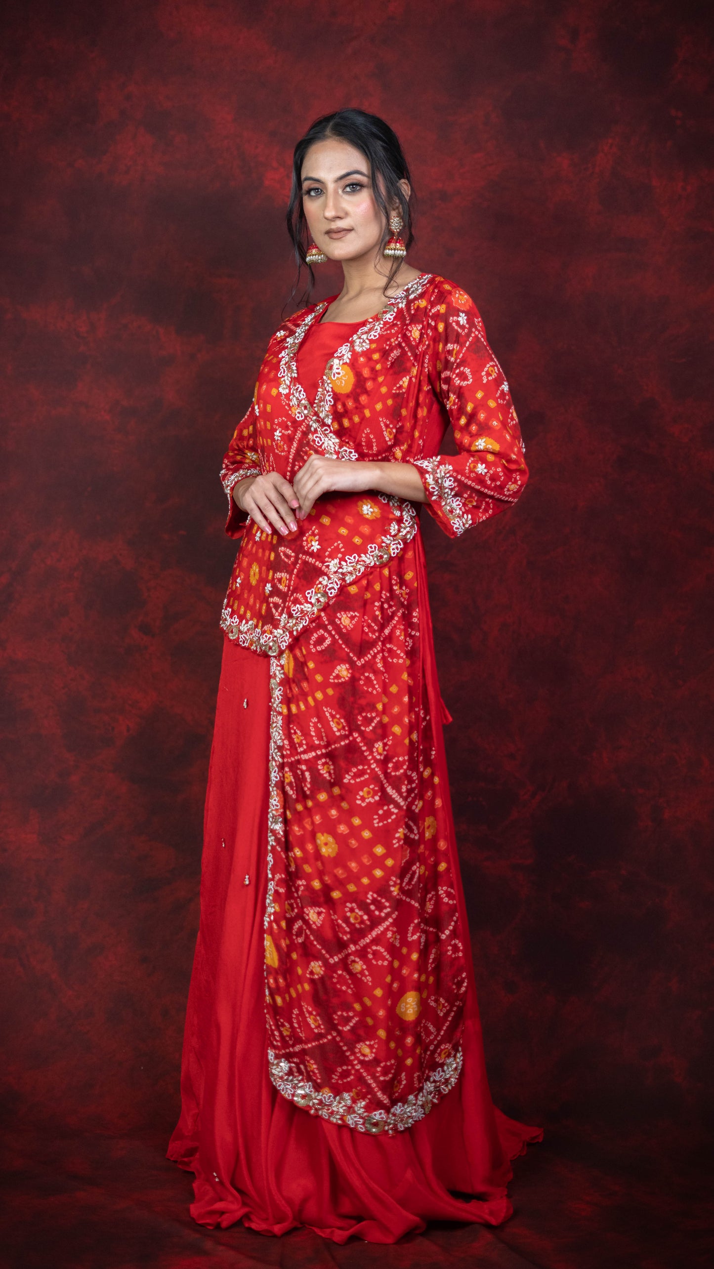 Red Bandhez Gown