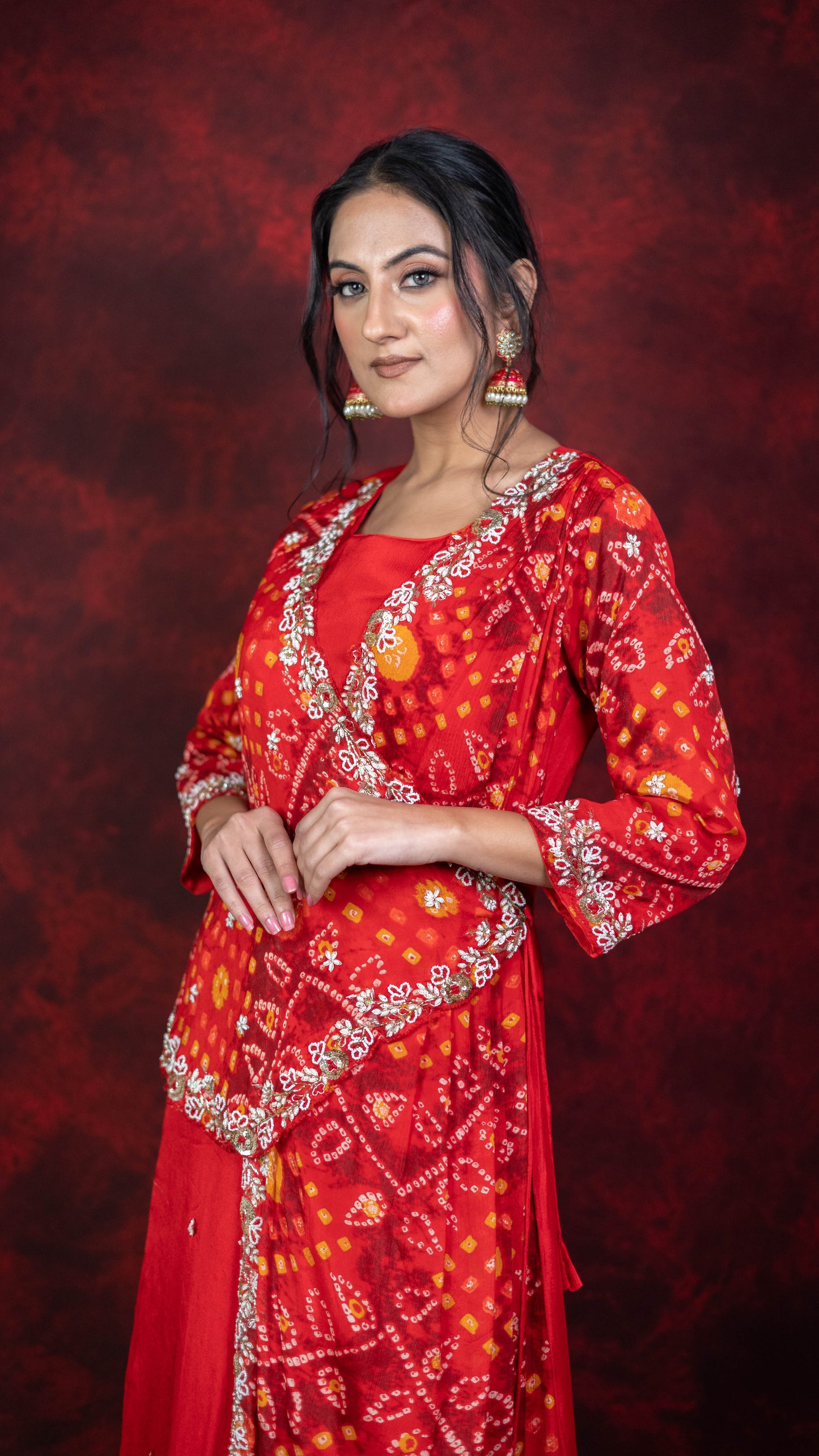 Red Bandhez Gown