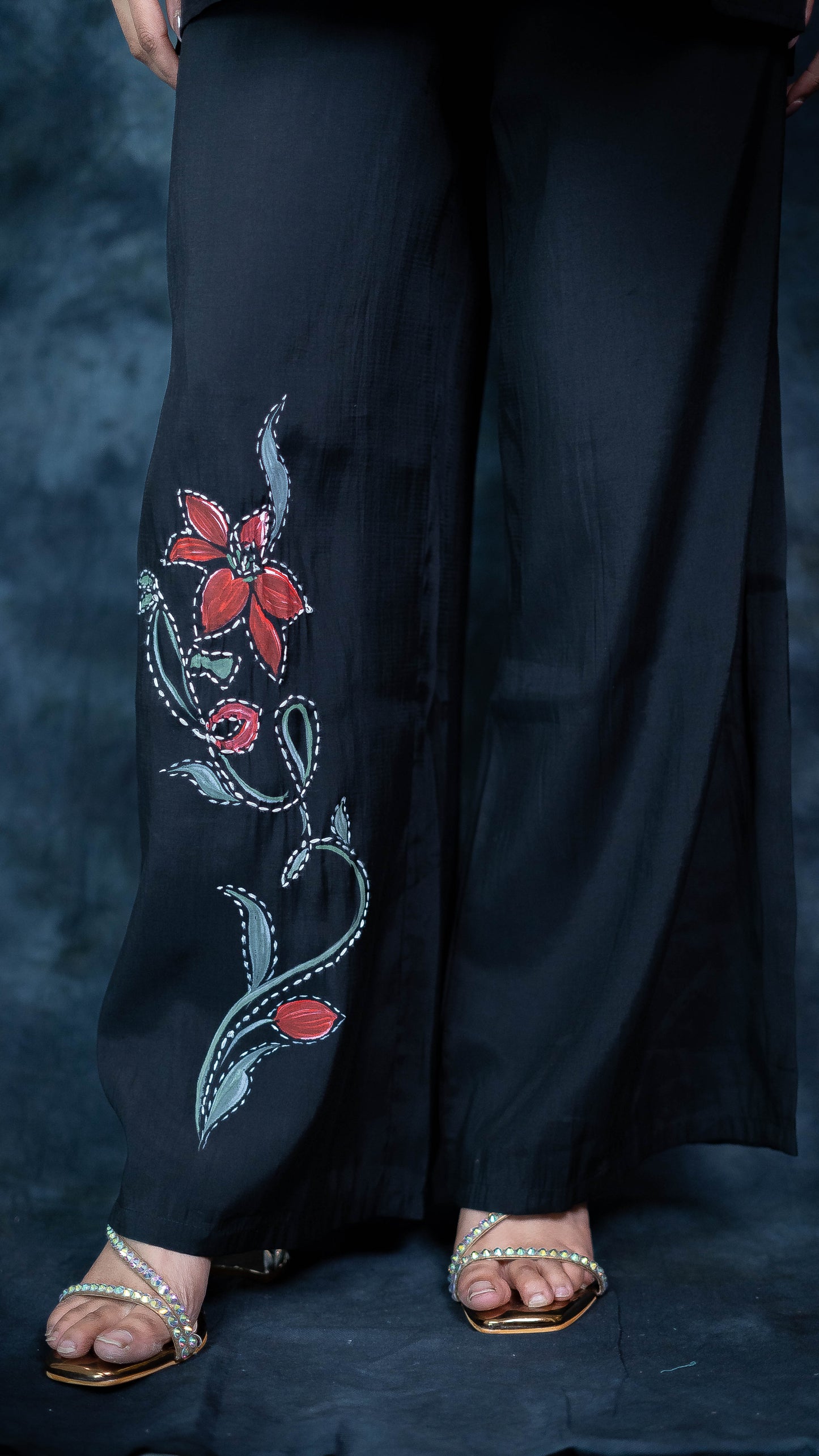 Black Hand Painted Co-Ord Set