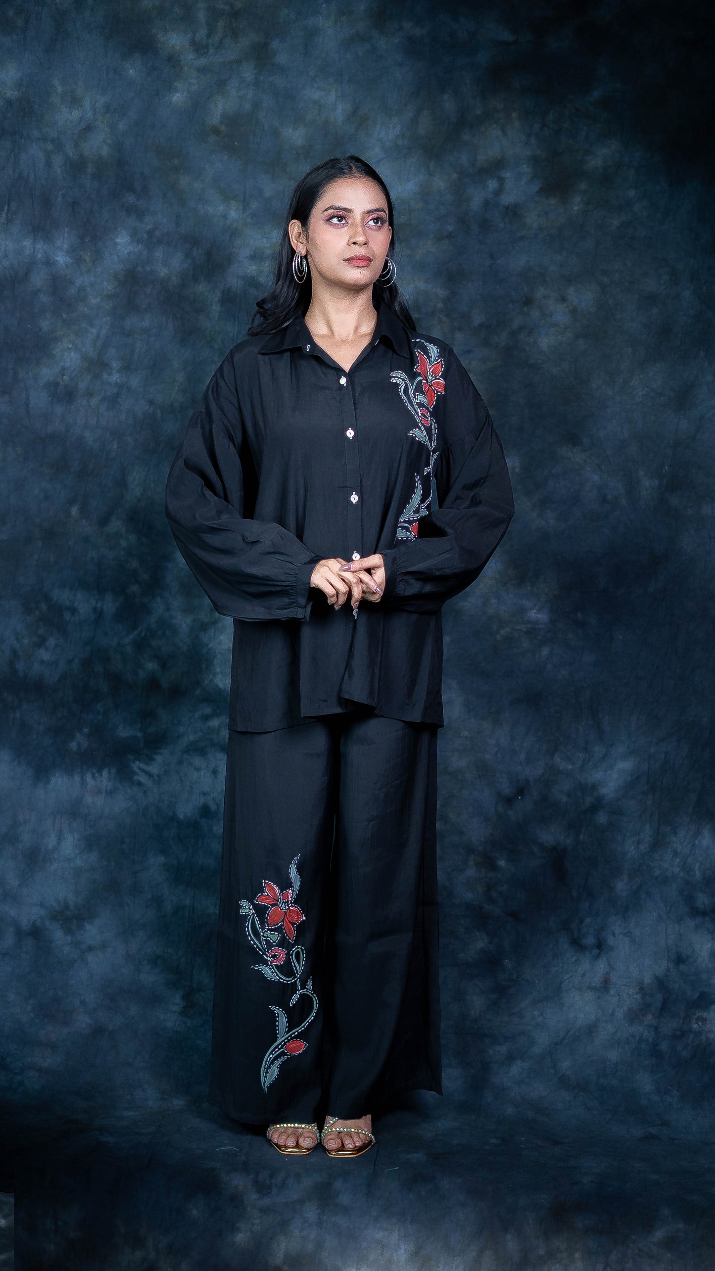 Black Hand Painted Co-Ord Set