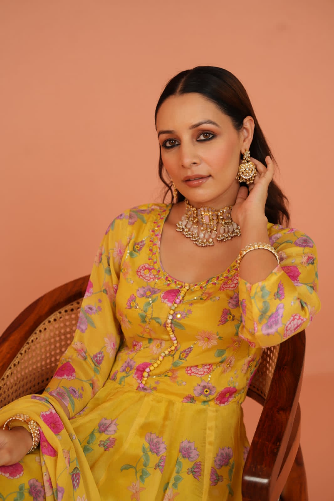 Yellow Floral Suit