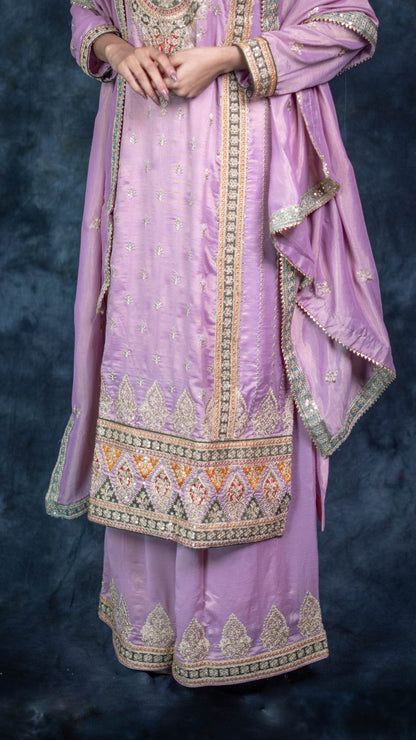 Lavender Silk Suit Set