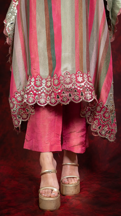 Kanjiwaram Printed Kaftan Set