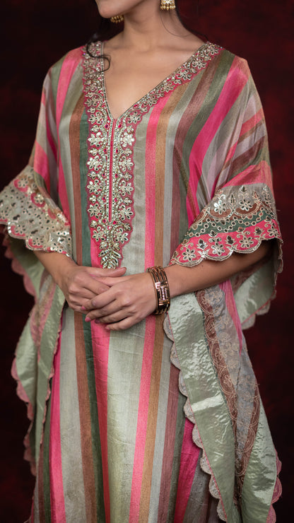 Kanjiwaram Printed Kaftan Set
