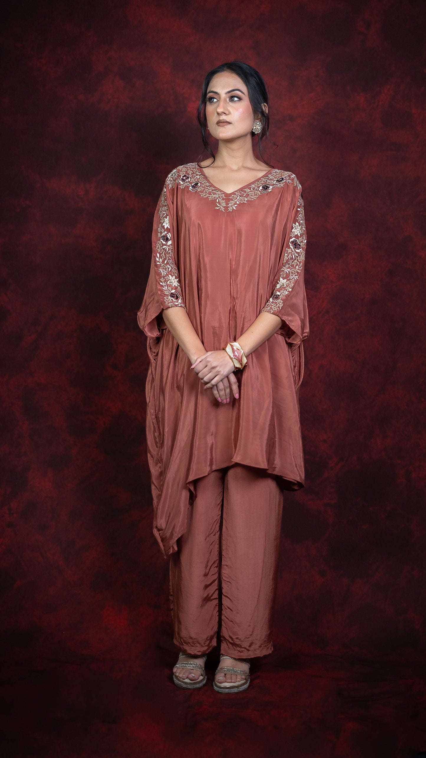 Salmon Kaftan Set