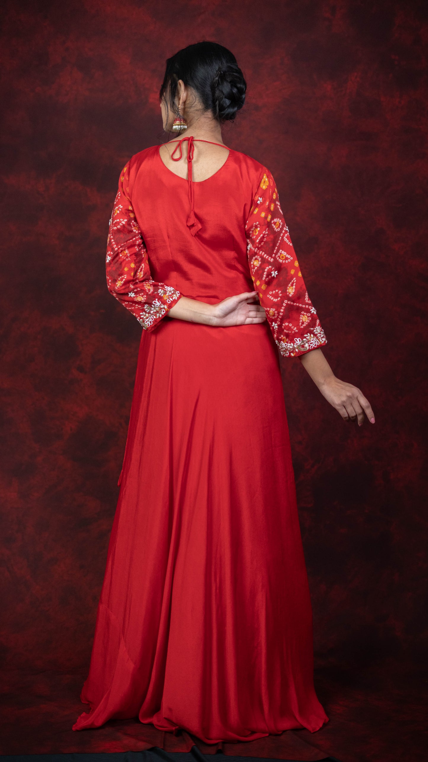 Red Bandhez Gown