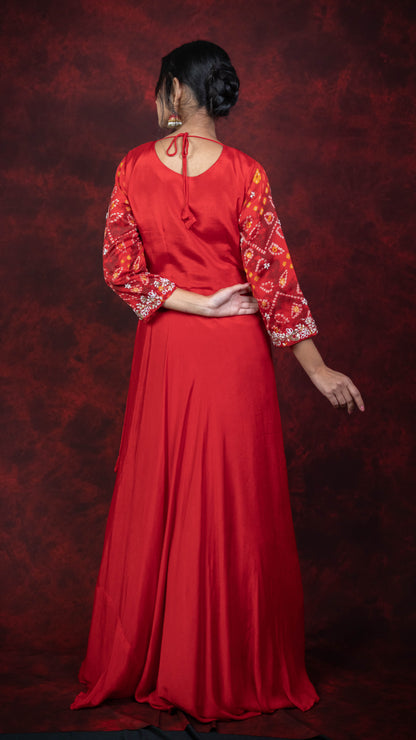 Red Bandhez Gown