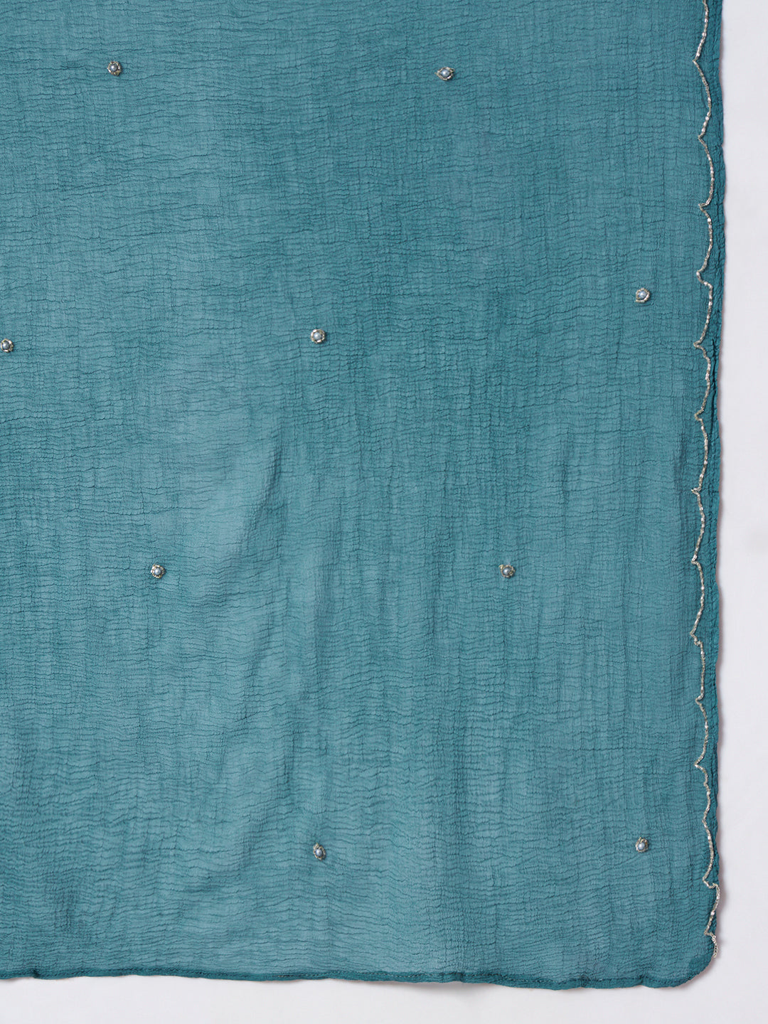 Teal Blue Chinnon Suit