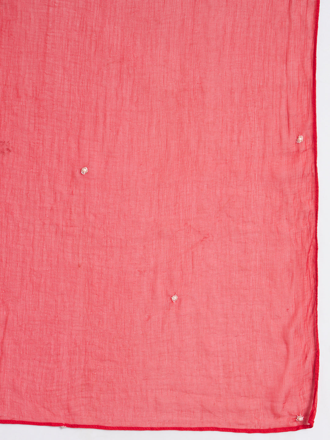 Red Chinnon Silk Suit