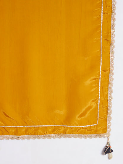 Mustard Yellow Cotton Silk Suit