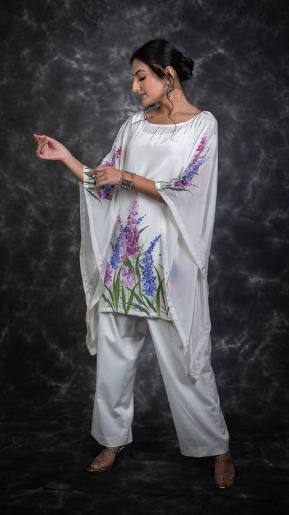 Lavender Bunch Hand Painted Kaftan