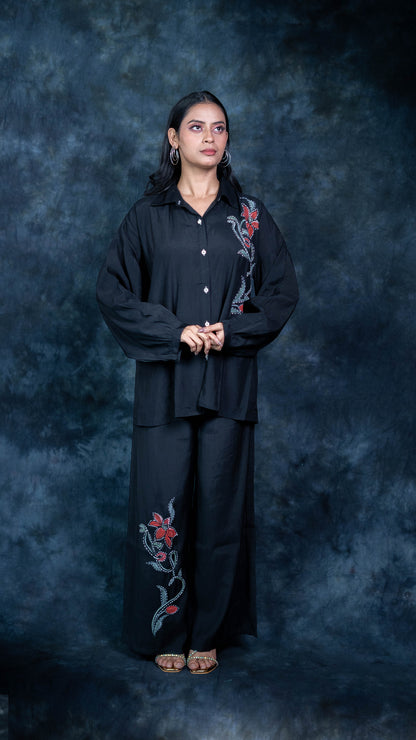 Black Hand Painted Co-Ord Set
