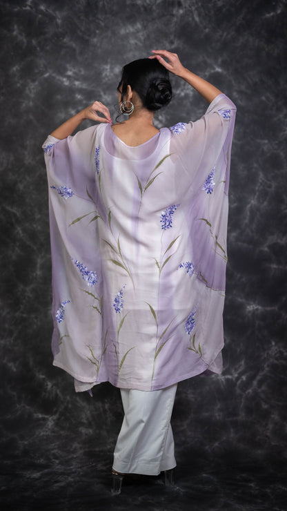 Lavender Farm Hand Painted Kaftan